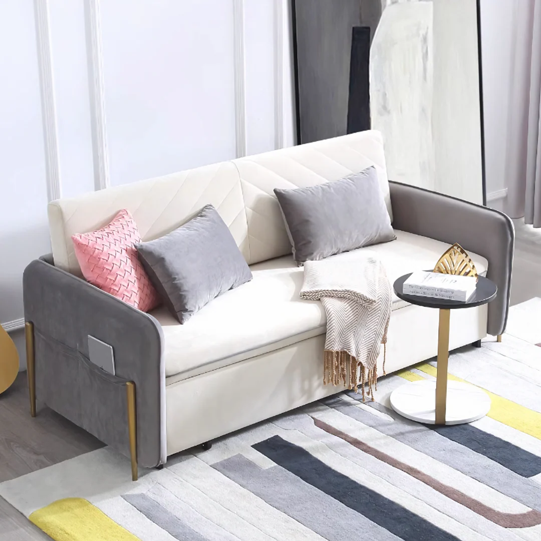 Aarav Foldable Sofa Bed, Leathaire - Image 10