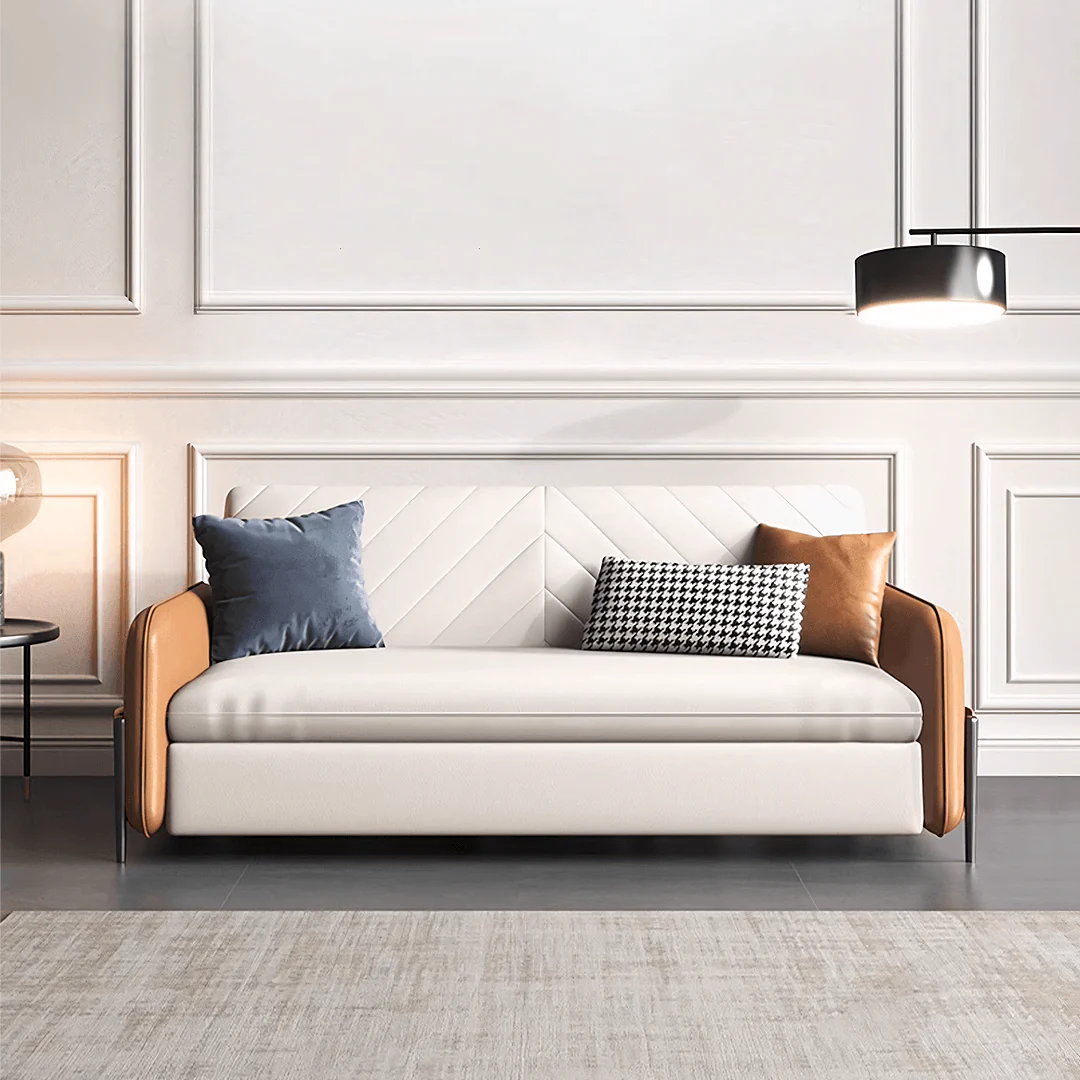 Aarav Foldable Sofa Bed, Leathaire - Image 14