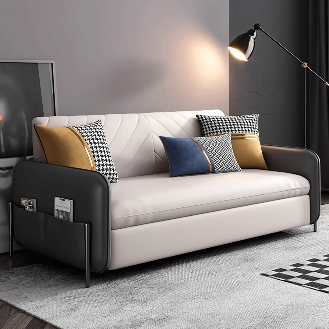 Aarav Foldable Sofa Bed, Leathaire - Image 15