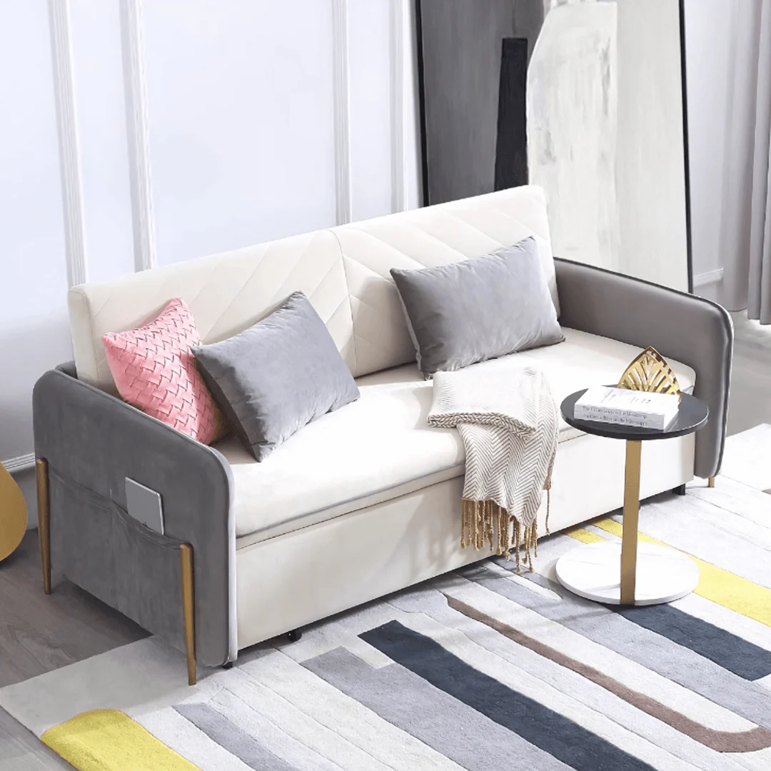 Aarav Foldable Sofa Bed, Leathaire - Image 22