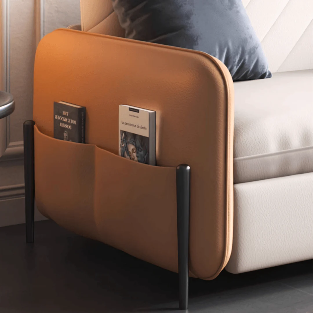 Aarav Foldable Sofa Bed, Leathaire - Image 25