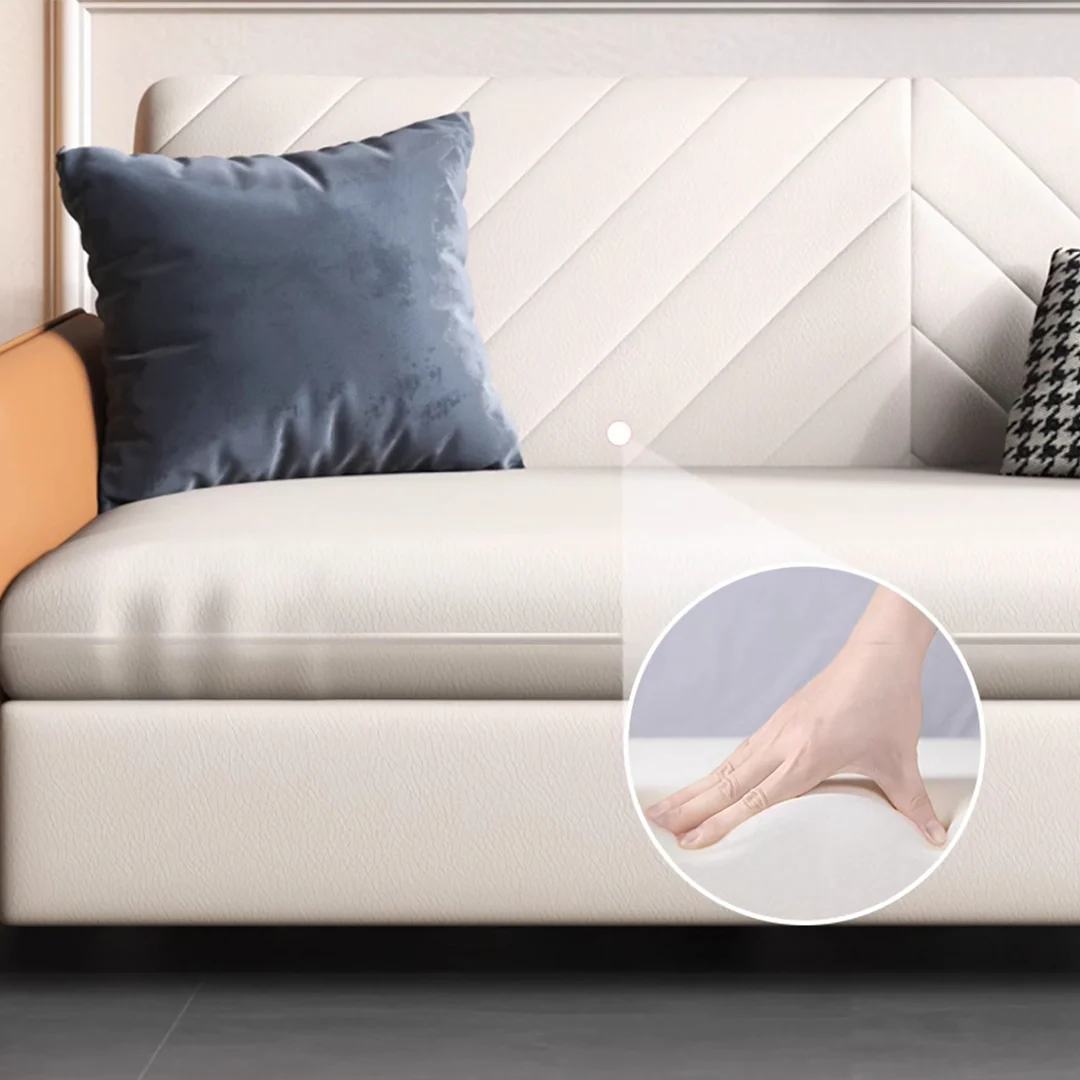 Aarav Foldable Sofa Bed, Leathaire - Image 4