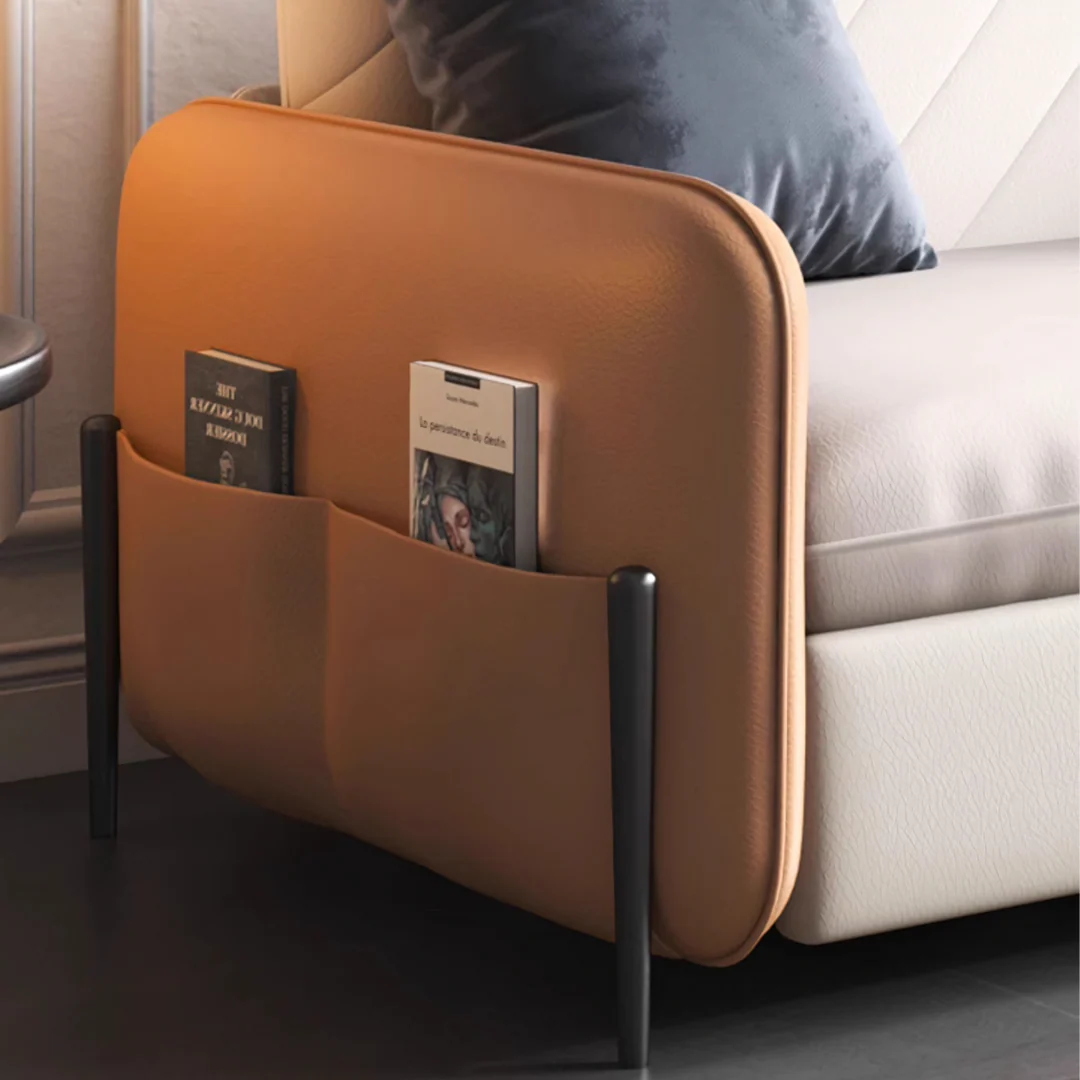 Aarav Foldable Sofa Bed, Leathaire - Image 6
