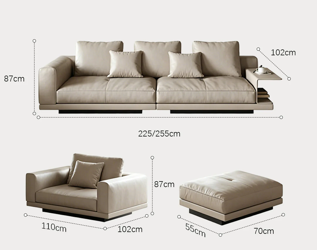 Abby Two Seater, Three Seater, Four Seater Sofa, With Storage Grey - Image 8