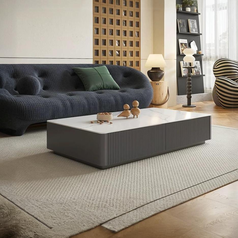 Abigail Stylish TV Stand, Sintered Stone, Cream - Image 8