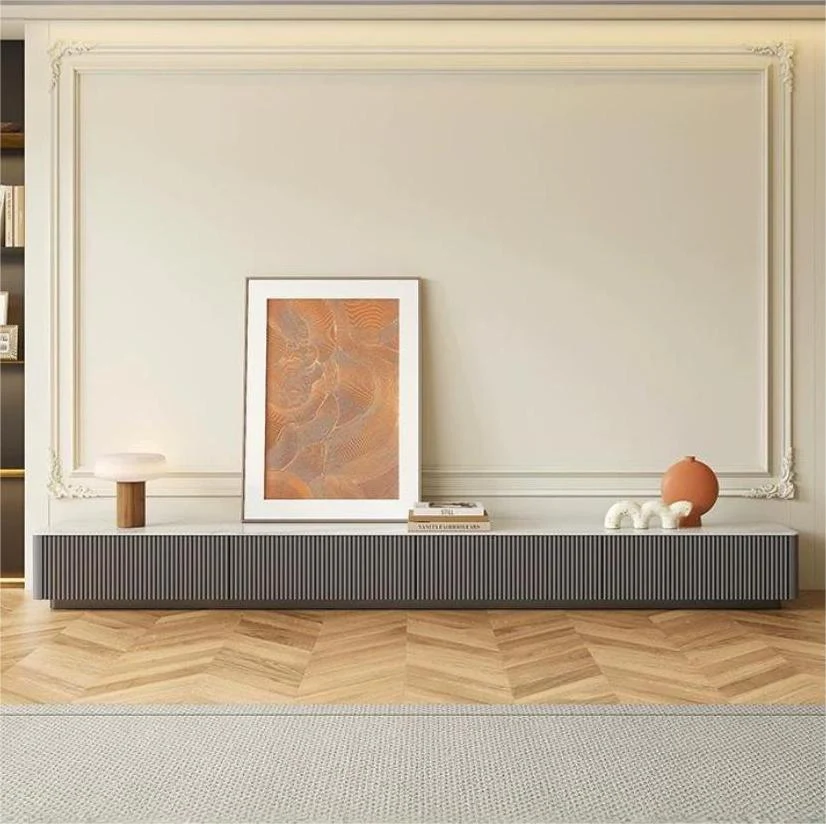 Abigail Stylish TV Stand, Sintered Stone, Cream - Image 7