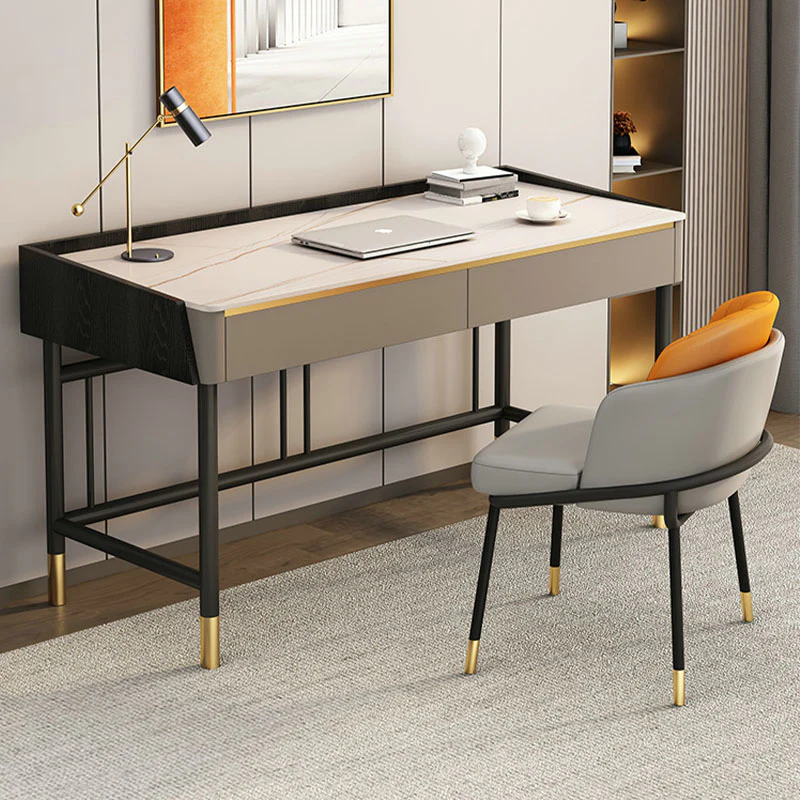 Abner Office Desk, Marble Effect - Image 4