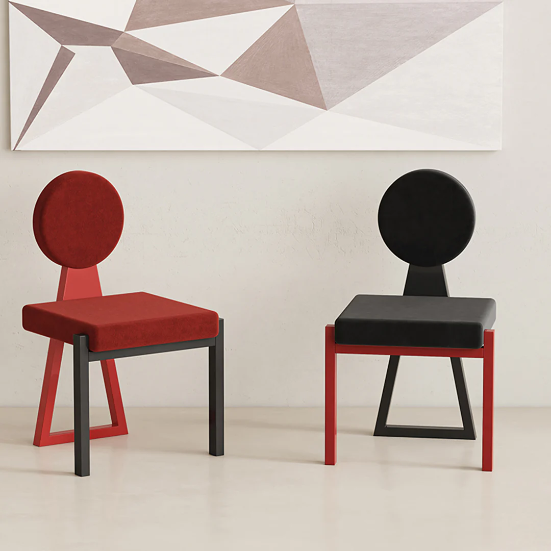 Adetokunbo Accent Dining Chair, Black & Red - Image 2