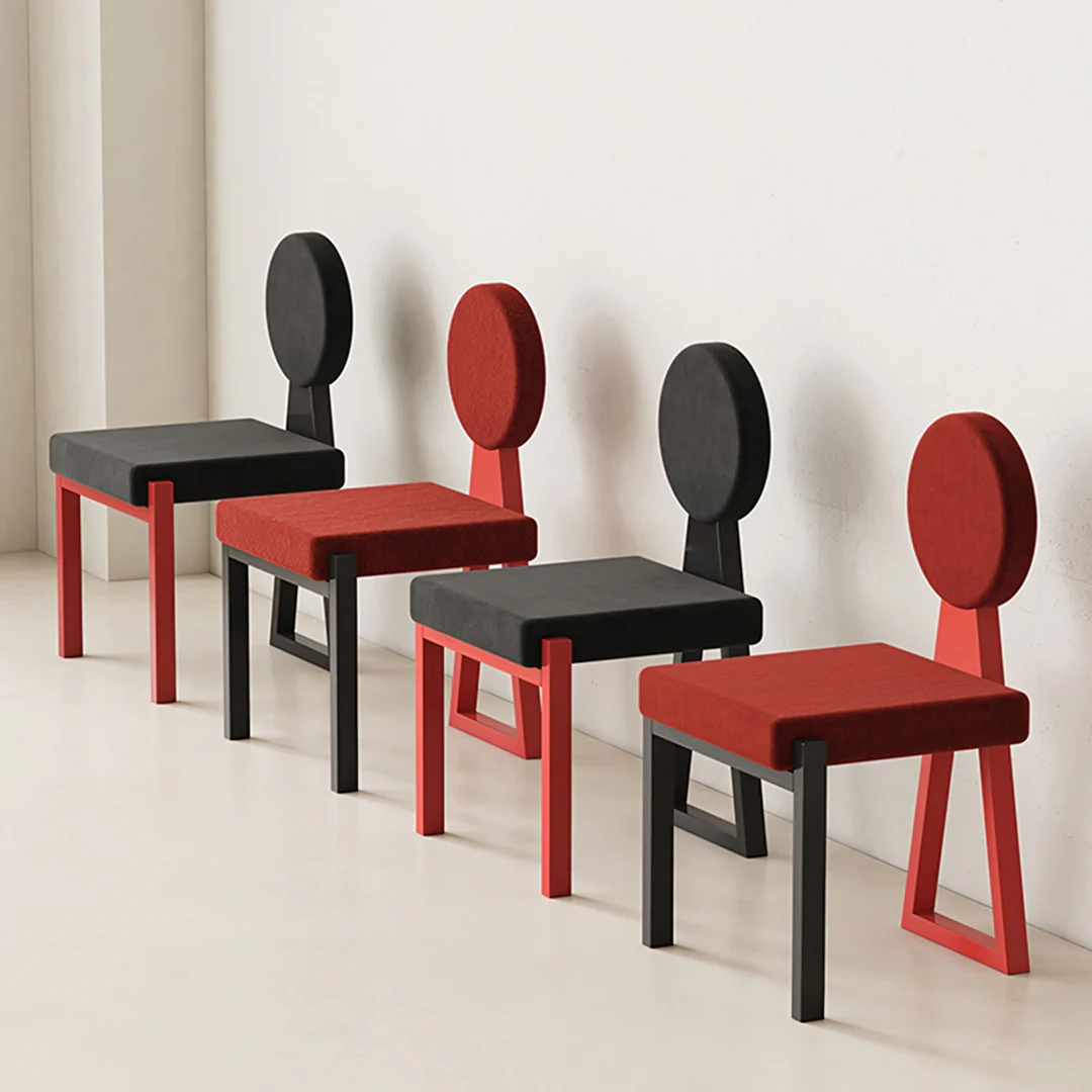 Adetokunbo Accent Dining Chair, Black & Red - Image 4