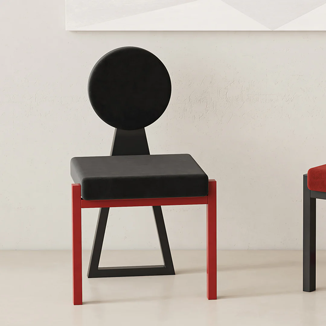Adetokunbo Accent Dining Chair, Black & Red - Image 5