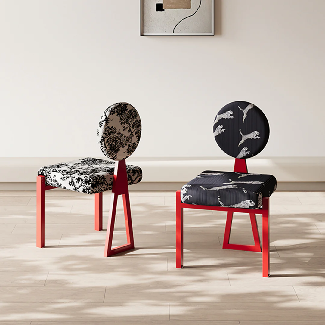 Adetokunbo Accent Dining Chair, Black & Red - Image 7