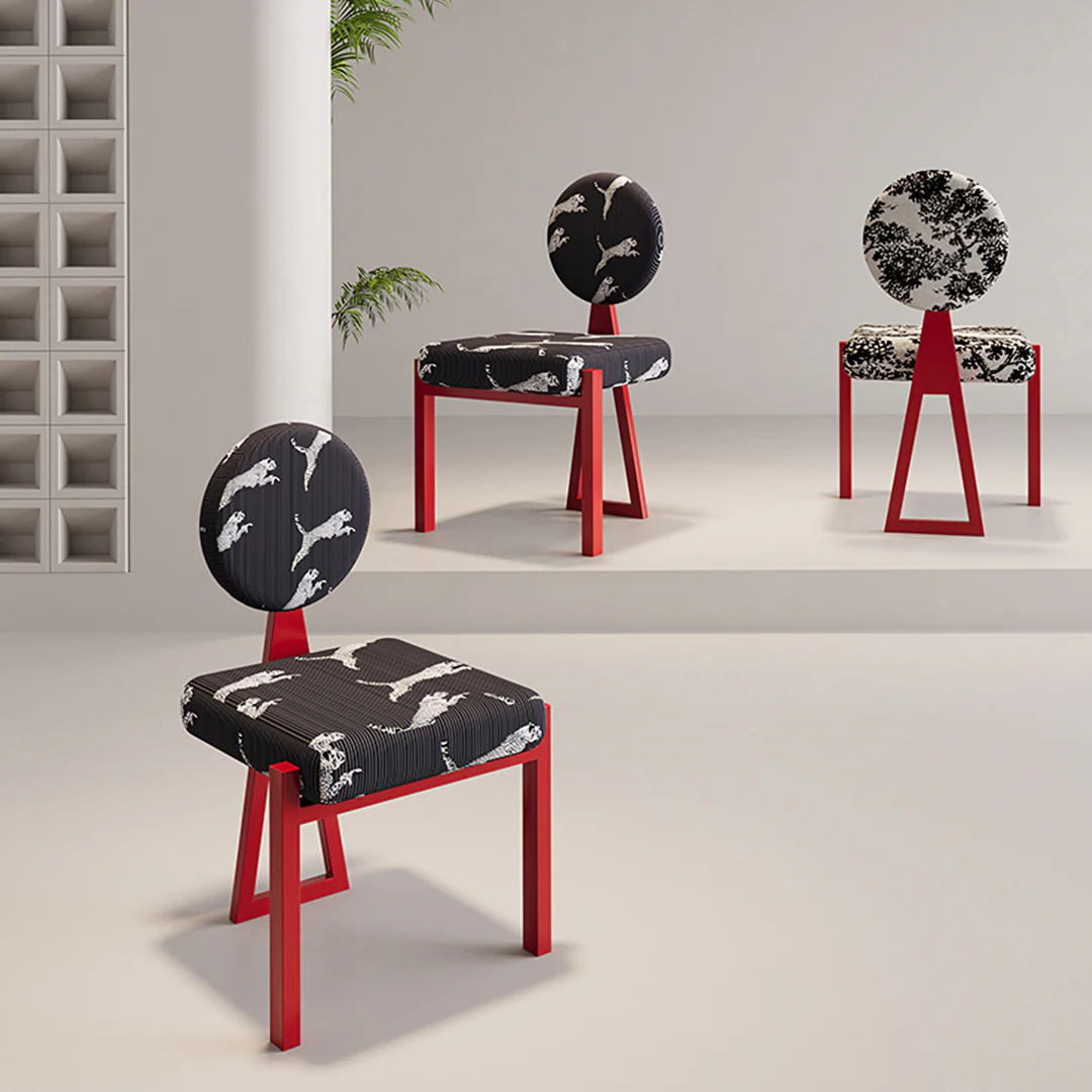 Adetokunbo Accent Dining Chair, Black & Red - Image 8