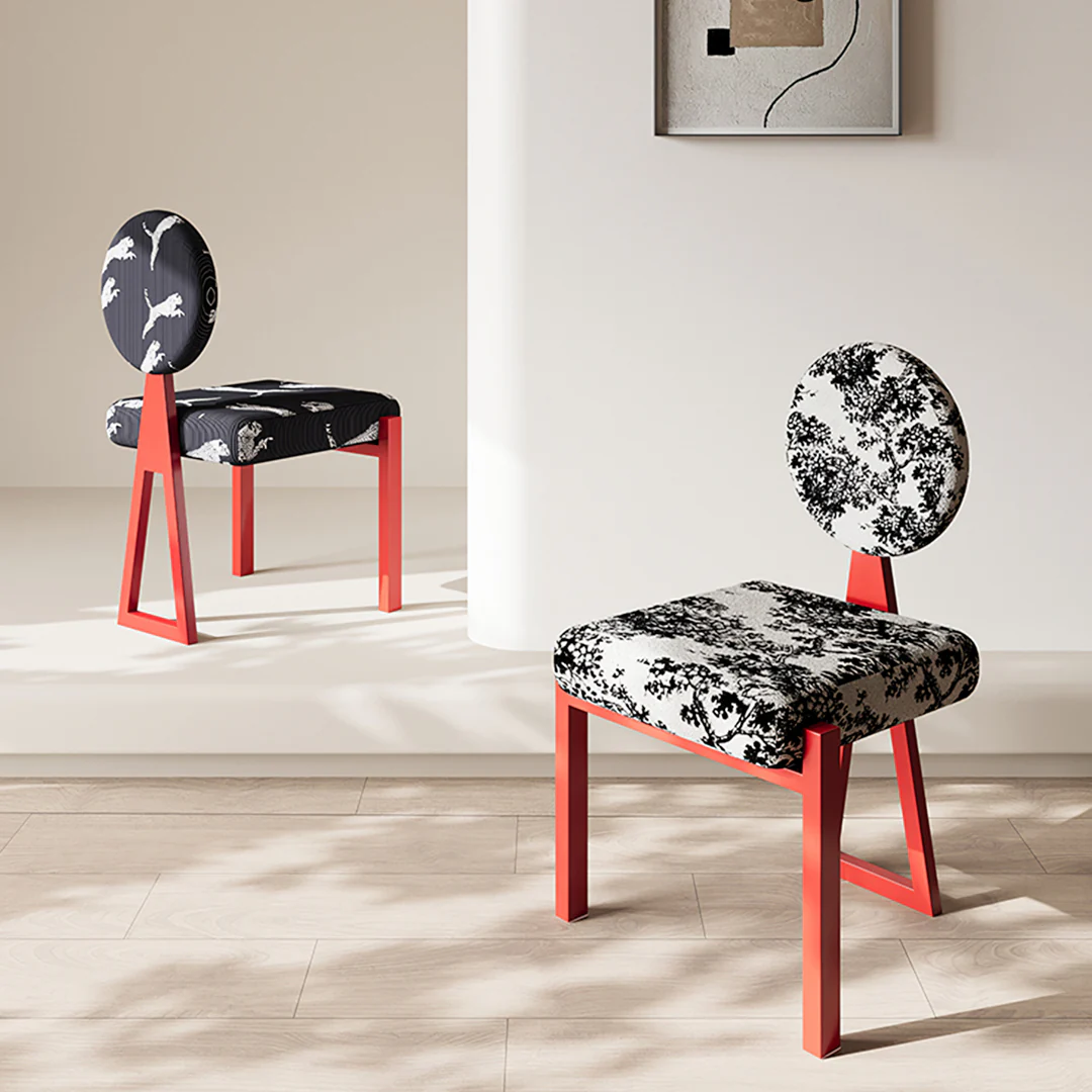 Adetokunbo Accent Dining Chair, Black & Red - Image 9