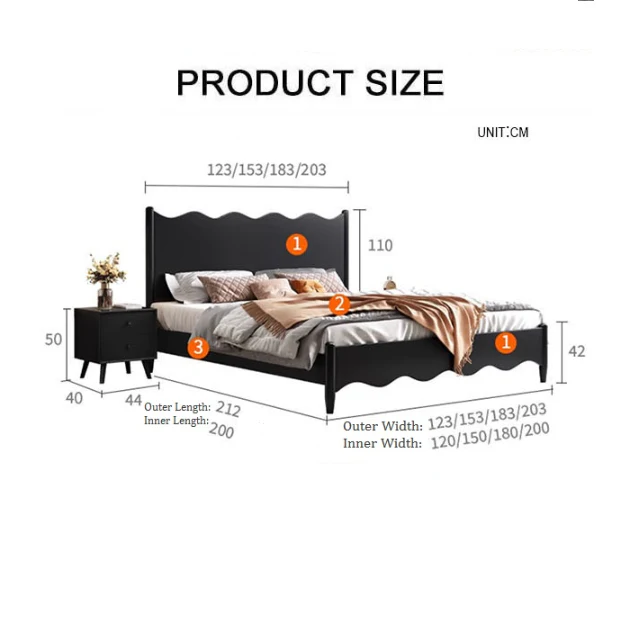 Agatha Queen Size / King Size / Super King Size Storage Bed, Black - Image 6