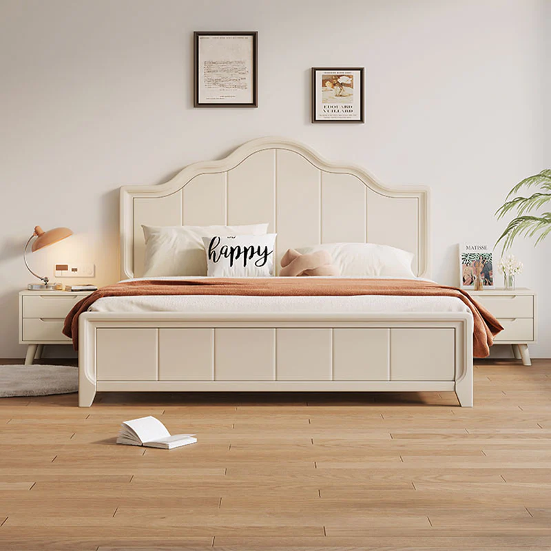 Agnes King Size / Super King Size Bed With Storage, Cream - Image 4