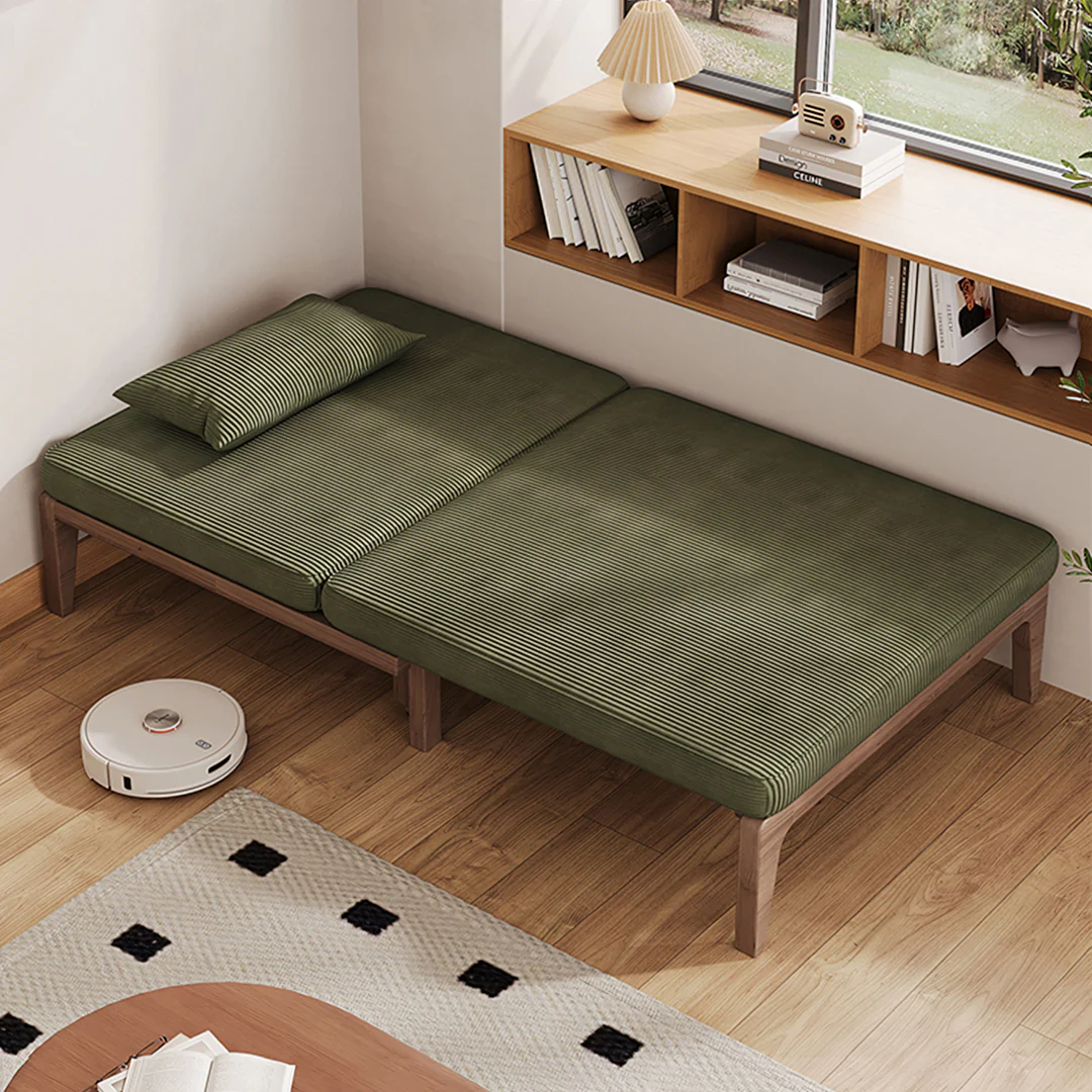 Al-Farsi Corner Sofa Bed, Single Sofa Chair, Corduroy - Image 8