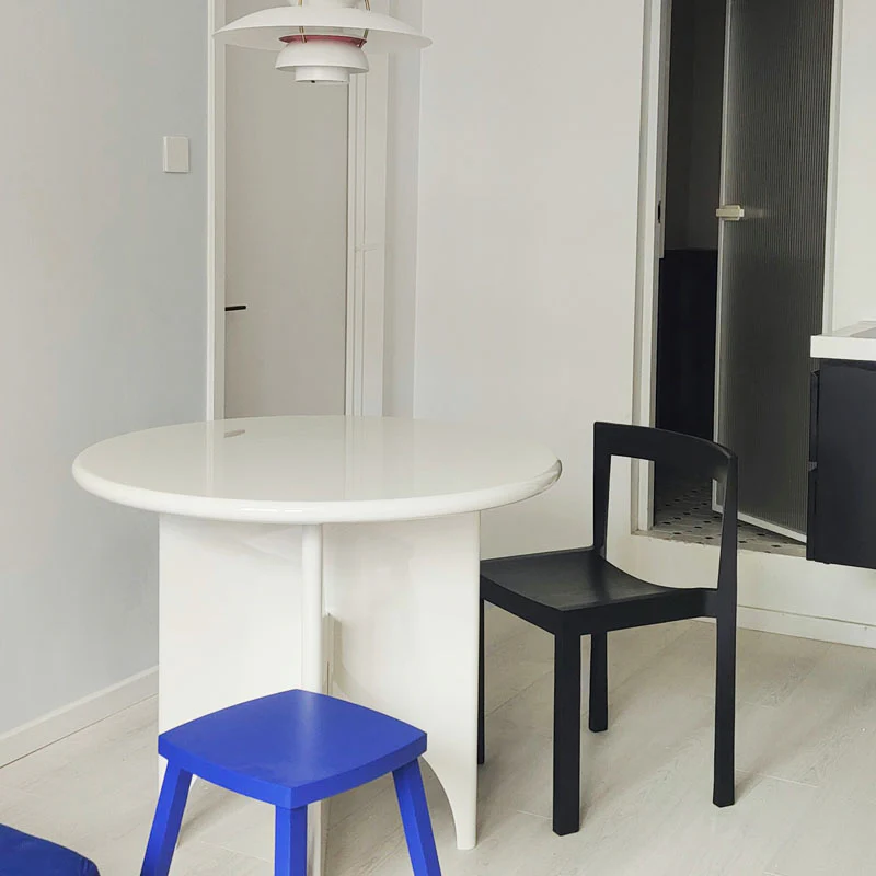 Alen Round Dining Table, White - Image 4
