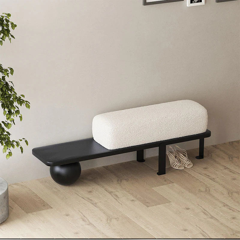 Alison Stylish Bench, Boucle - Image 3