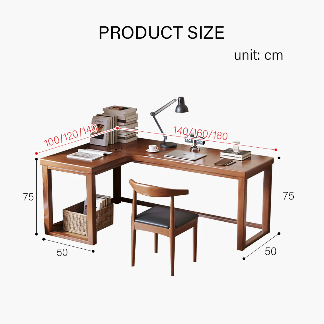 Amari L Shape Office Desk With Chest of Drawers, More Colors - Image 12