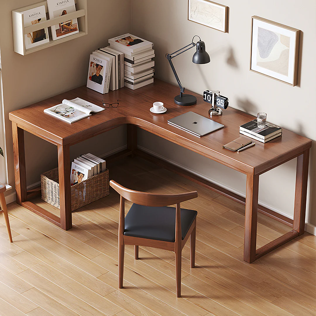 Amari L Shape Office Desk With Chest of Drawers, More Colors - Image 2