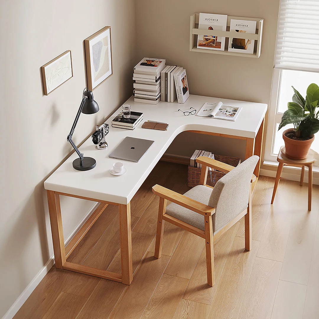 Amari L Shape Office Desk With Chest of Drawers, More Colors - Image 7