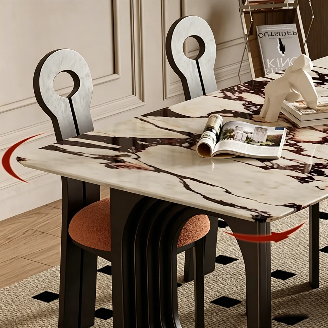 Amaris Dining Table, Marble Top - Image 6