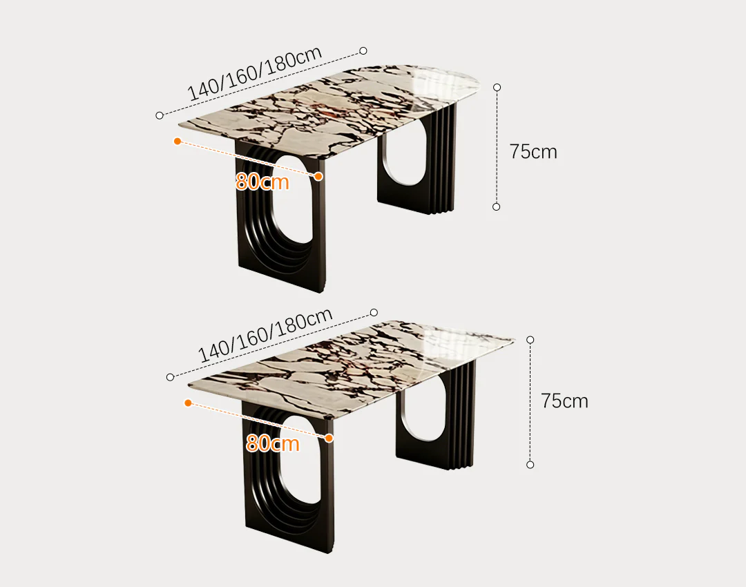 Amaris Dining Table, Marble Top - Image 9