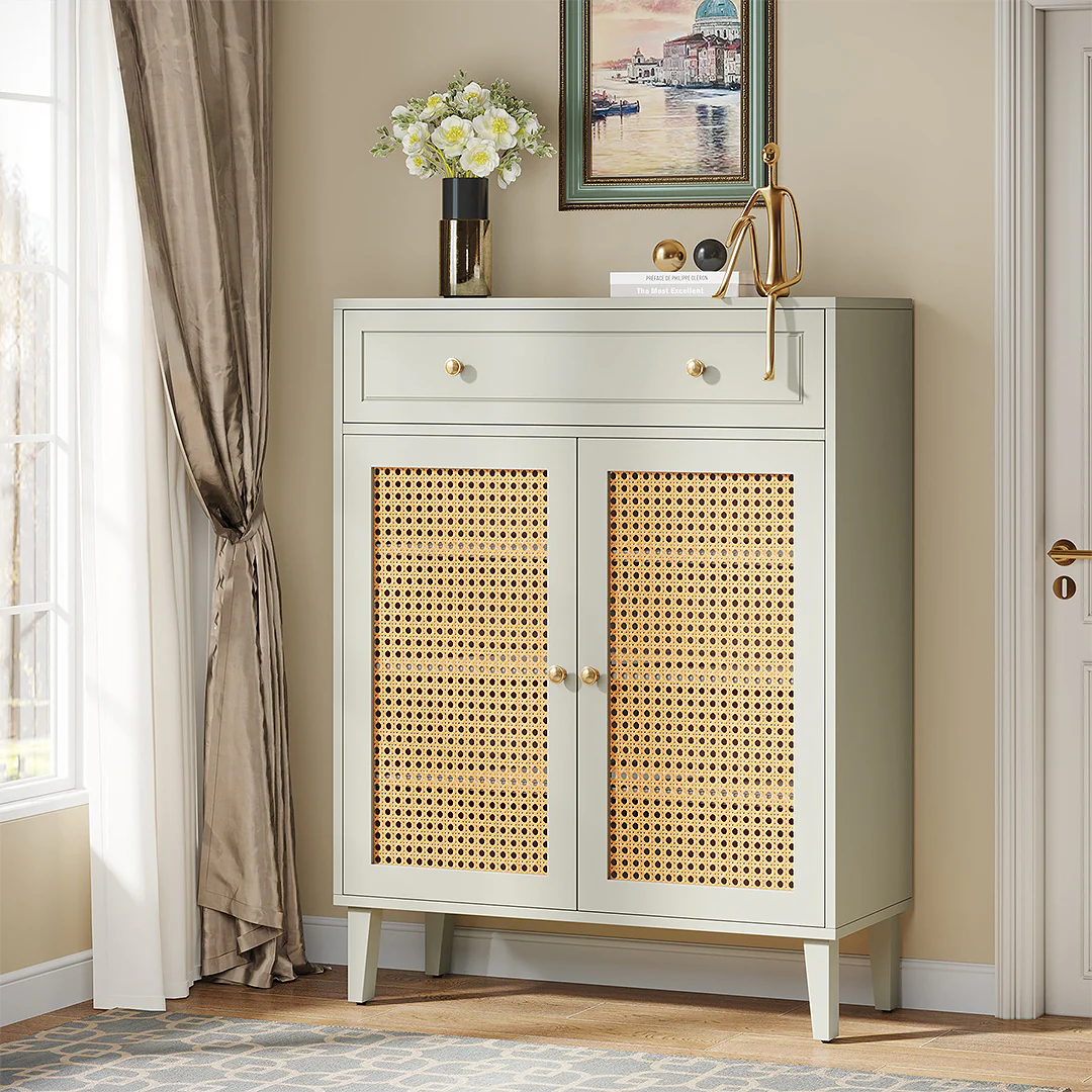 Amelie Shoe Storage, Rattan Shoe Cabinet - Image 3