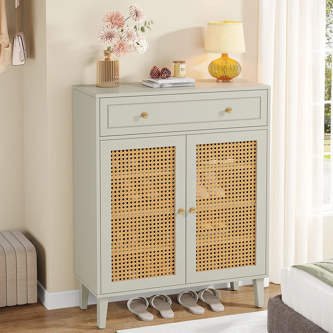 Amelie Shoe Storage, Rattan Shoe Cabinet - Image 4