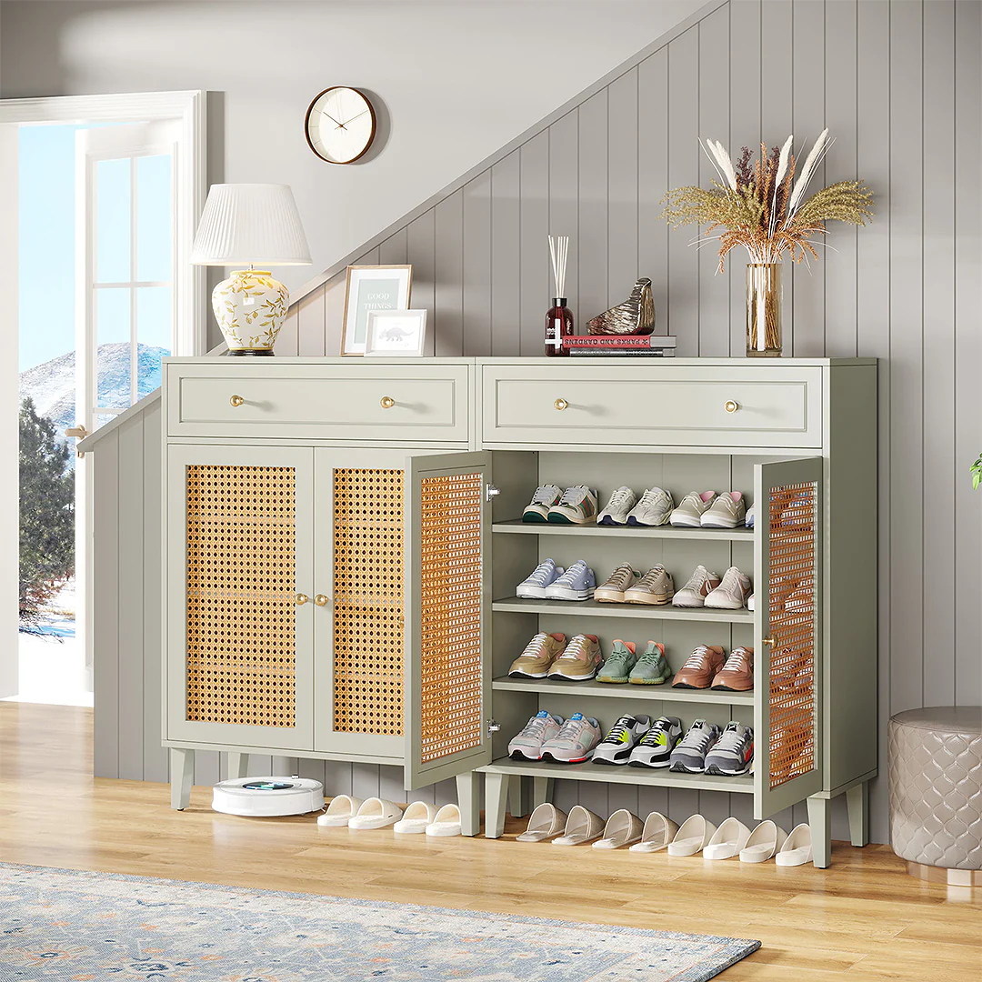 Amelie Shoe Storage, Rattan Shoe Cabinet - Image 5