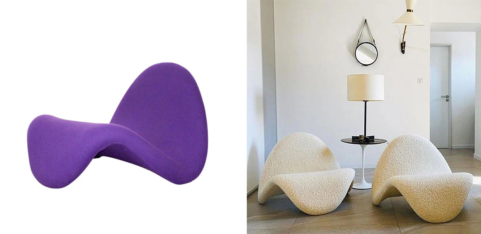 An Lorelei Chair with Back Rest, Boucle - Image 6