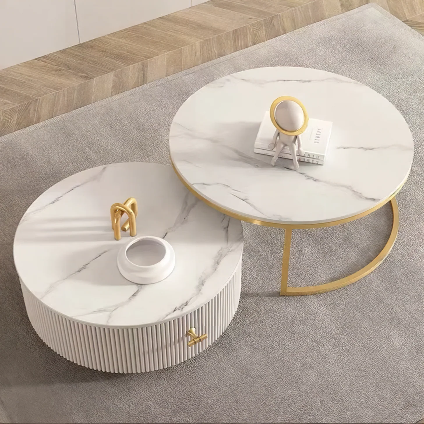 Anastasia Nesting Coffee Table, Glass - Image 7