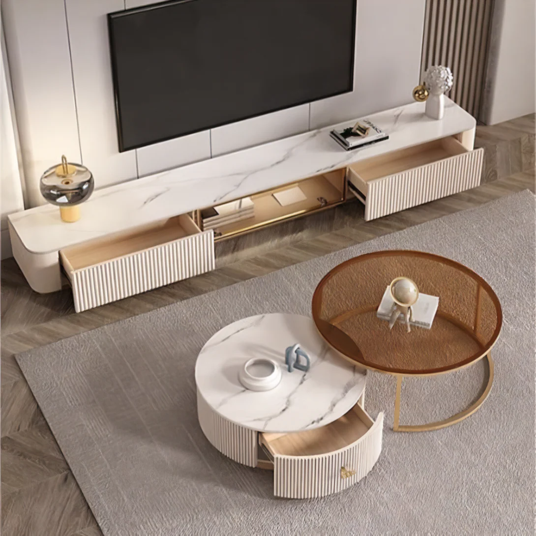 Anastasia Nesting Coffee Table, Glass - Image 6