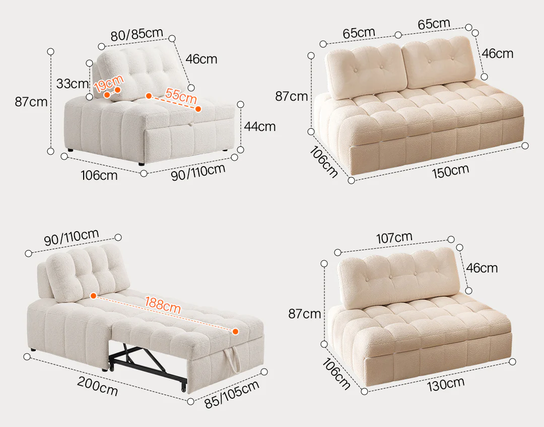 Anika Armchair, Single Sofa Bed - Image 11