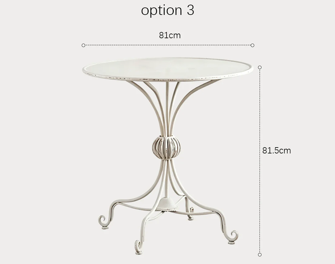 Antonia Outdoor Garden Dining Table Set, Iron - Image 13