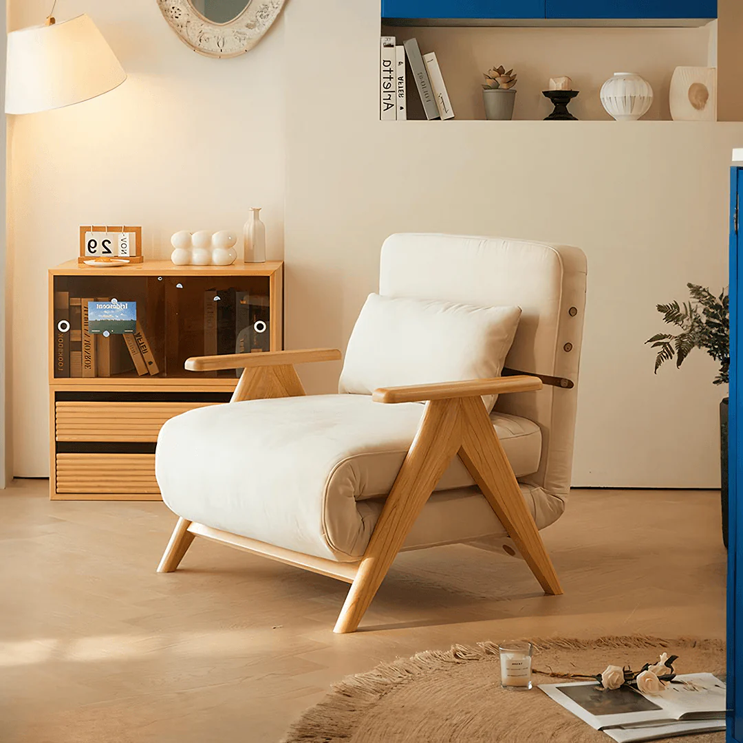 Antonia Single Sofa Bed, Armchair, Linen - Image 10