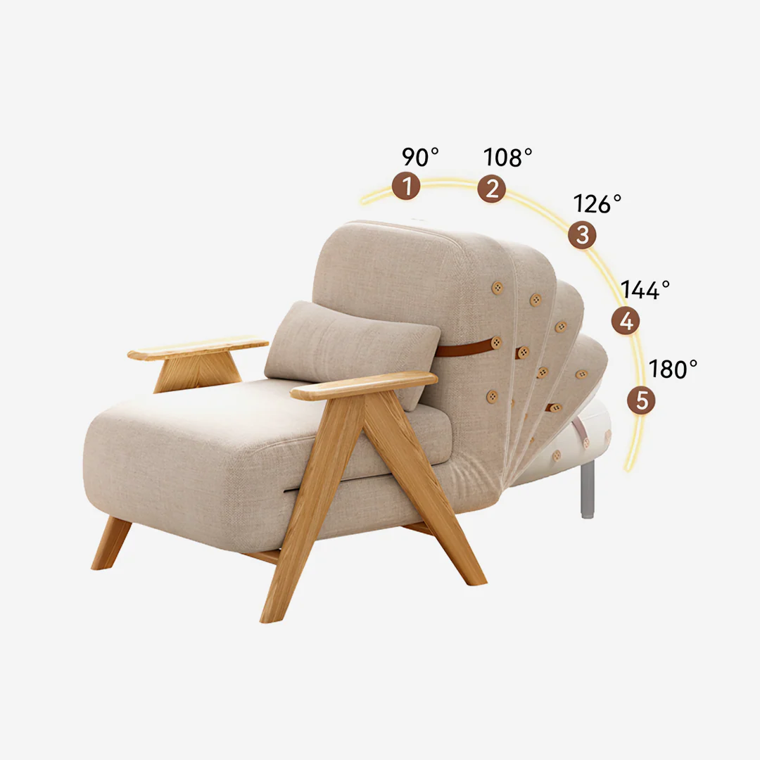Antonia Single Sofa Bed, Armchair, Linen - Image 2