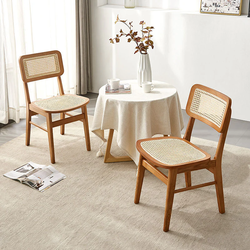 Anya Bar Stool, Rattan & Solid Wood - Image 3