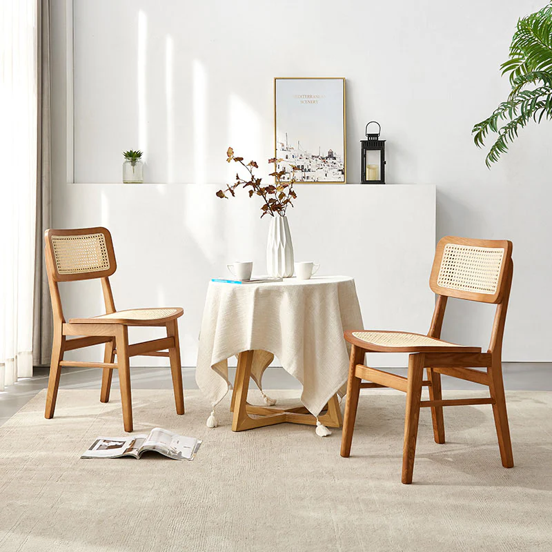 Anya Bar Stool, Rattan & Solid Wood - Image 4