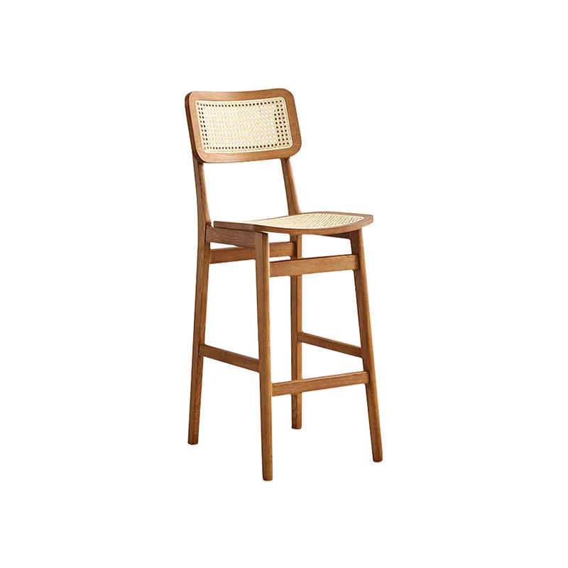 Anya Bar Stool, Rattan & Solid Wood - Image 5
