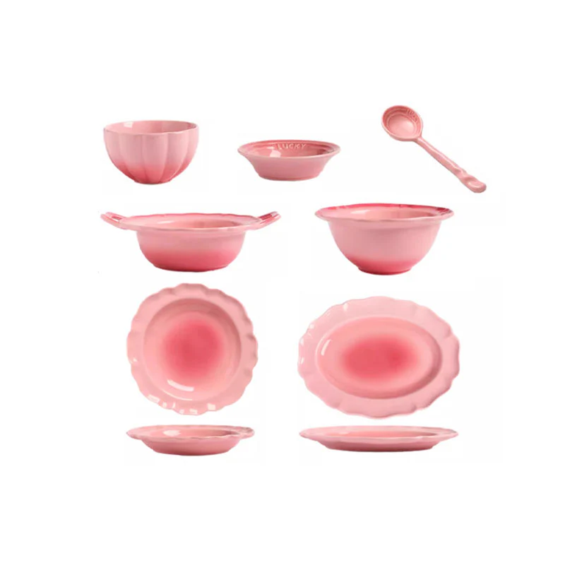 Aria Dinner Set, Pink - Image 3