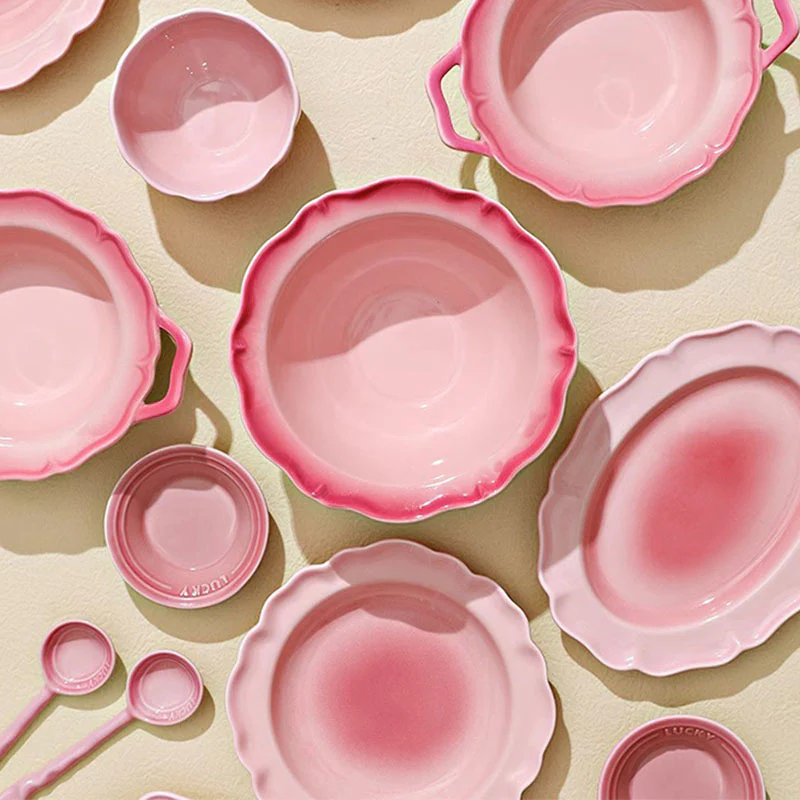 Aria Dinner Set, Pink - Image 4