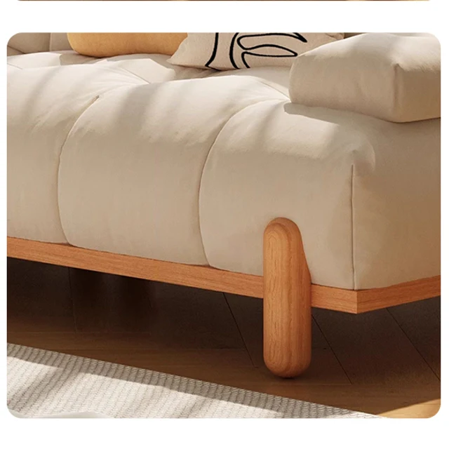 Ariadna Comfy Two Seater, Three Seater Sofa, Suede, Cream - Image 3