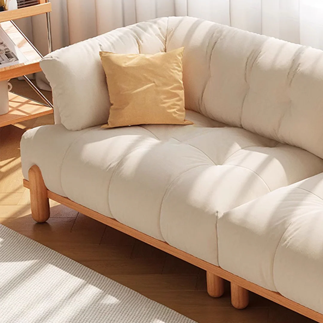 Ariadna Comfy Two Seater, Three Seater Sofa, Suede, Cream - Image 5
