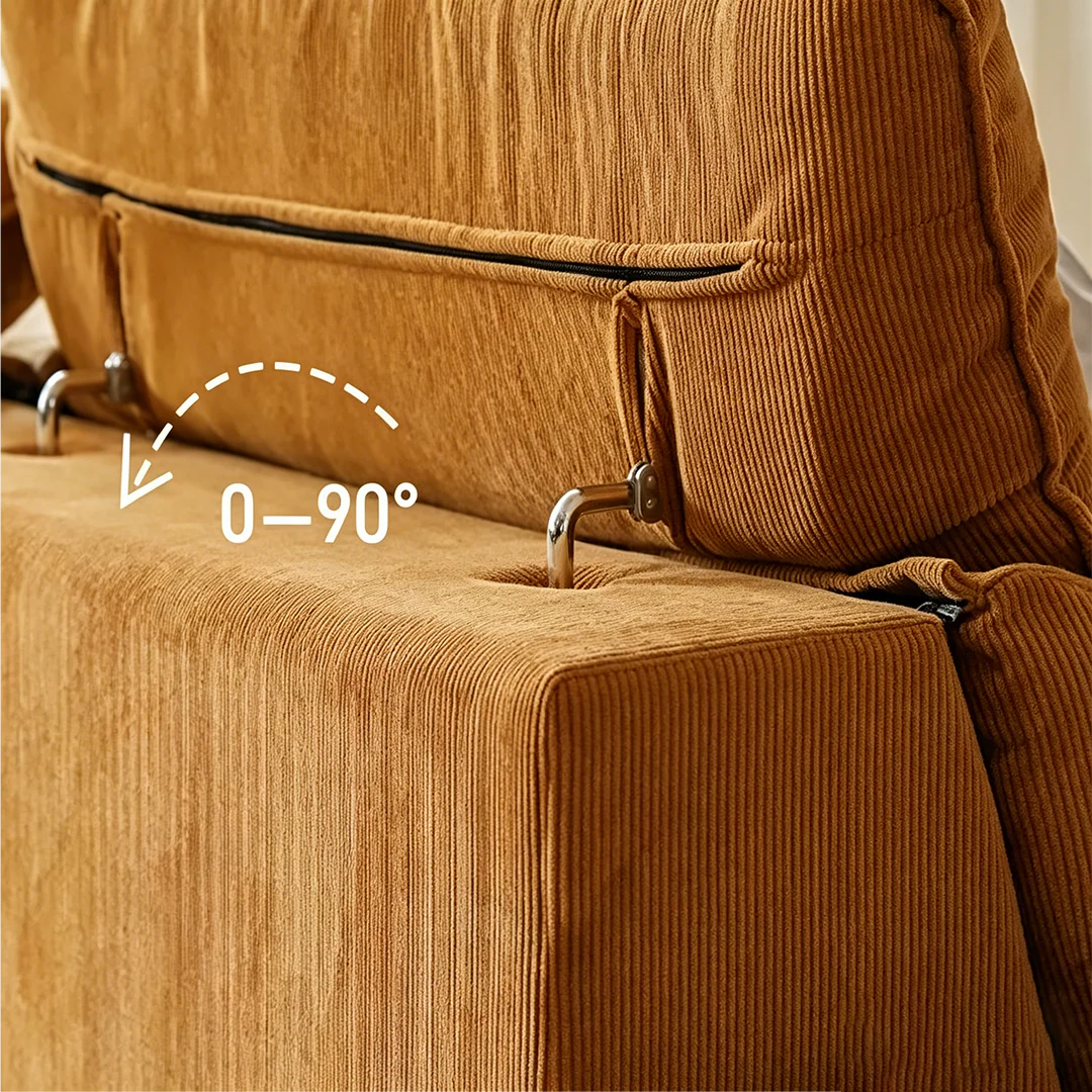Rodríguez Two Seater, Three Seater, Four Seater Corduroy Sofa, Green, Ash Wood - Image 7