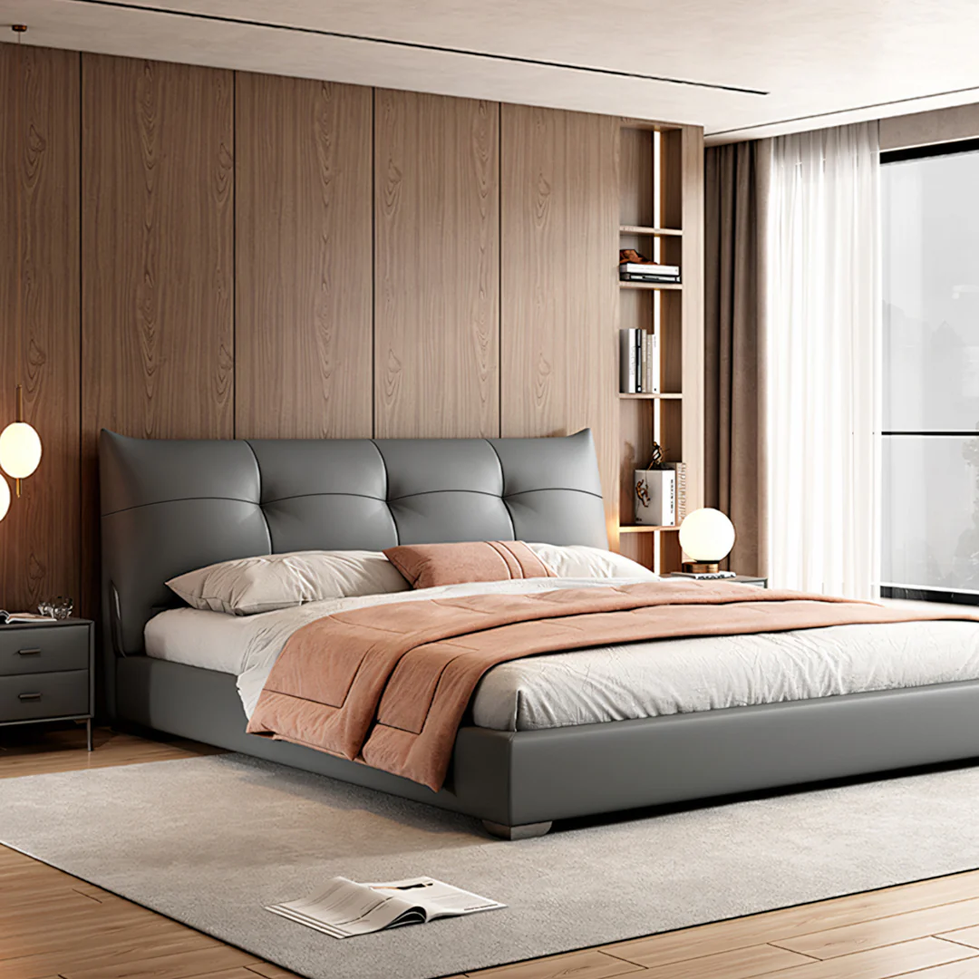 Arjun King Size Superking Size Bed, Leather - Image 11