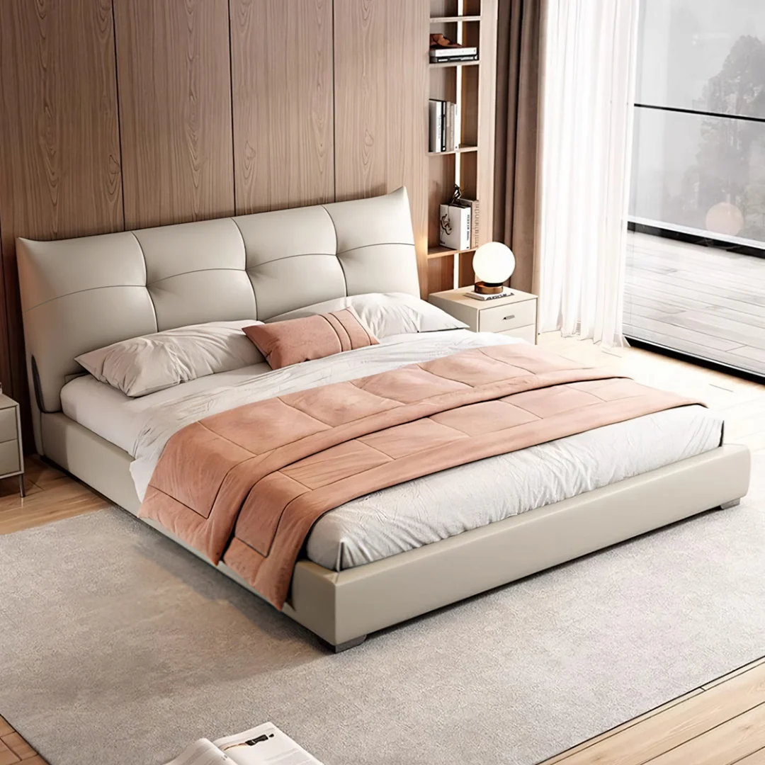 Arjun King Size Superking Size Bed, Leather - Image 3
