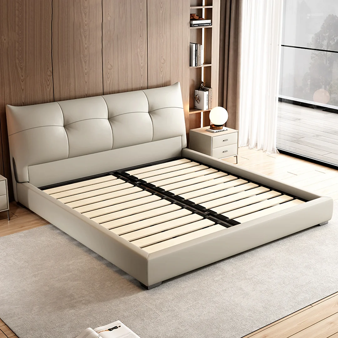 Arjun King Size Superking Size Bed, Leather - Image 5