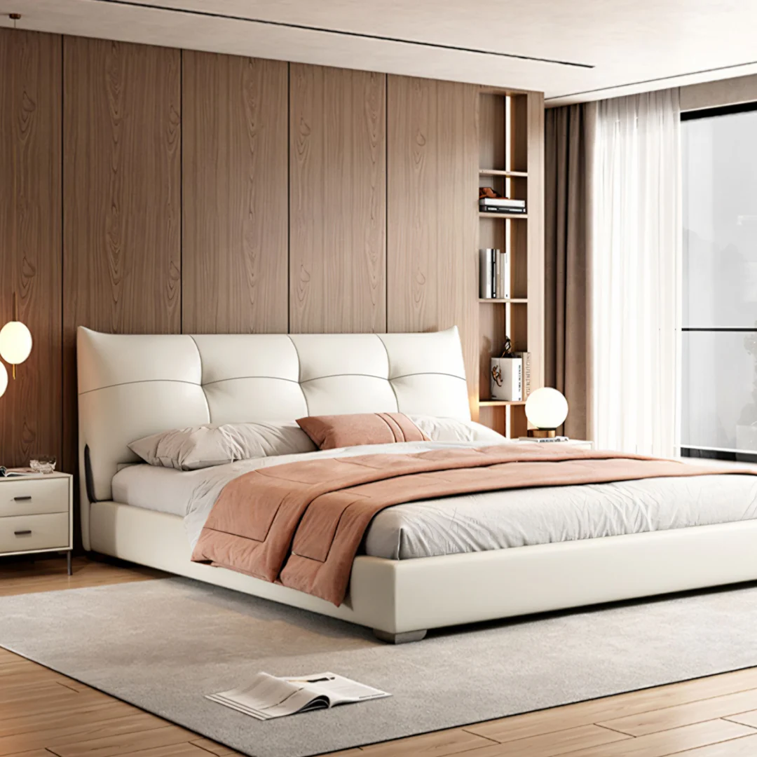 Arjun King Size Superking Size Bed, Leather - Image 7