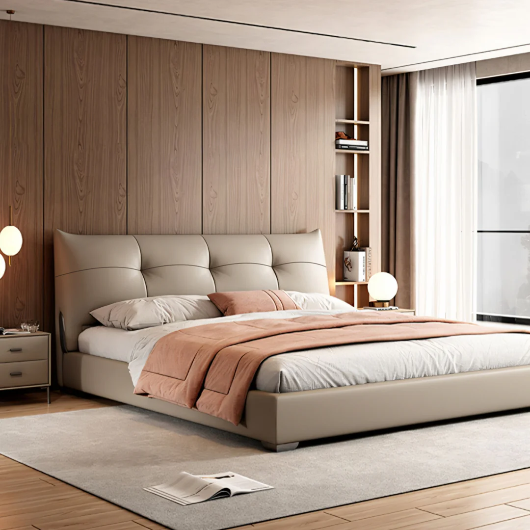 Arjun King Size Superking Size Bed, Leather - Image 8